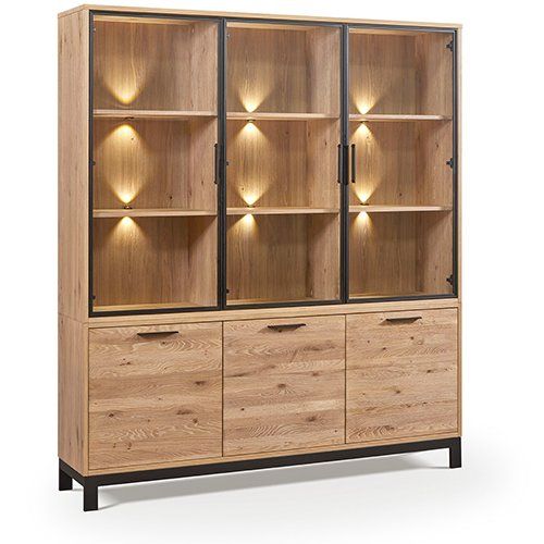 Charme 3-deurs vitrinekast 190 cm | 1