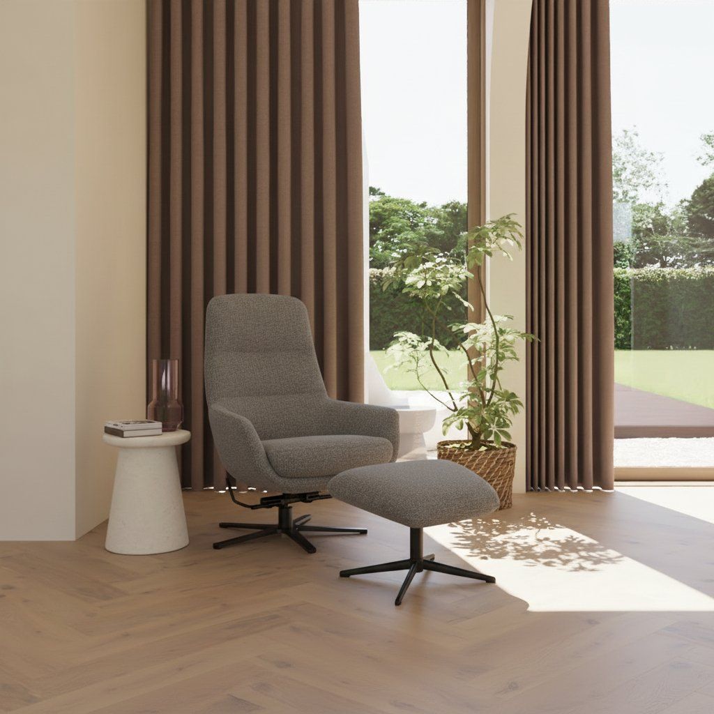 Fauteuil Faro met hocker