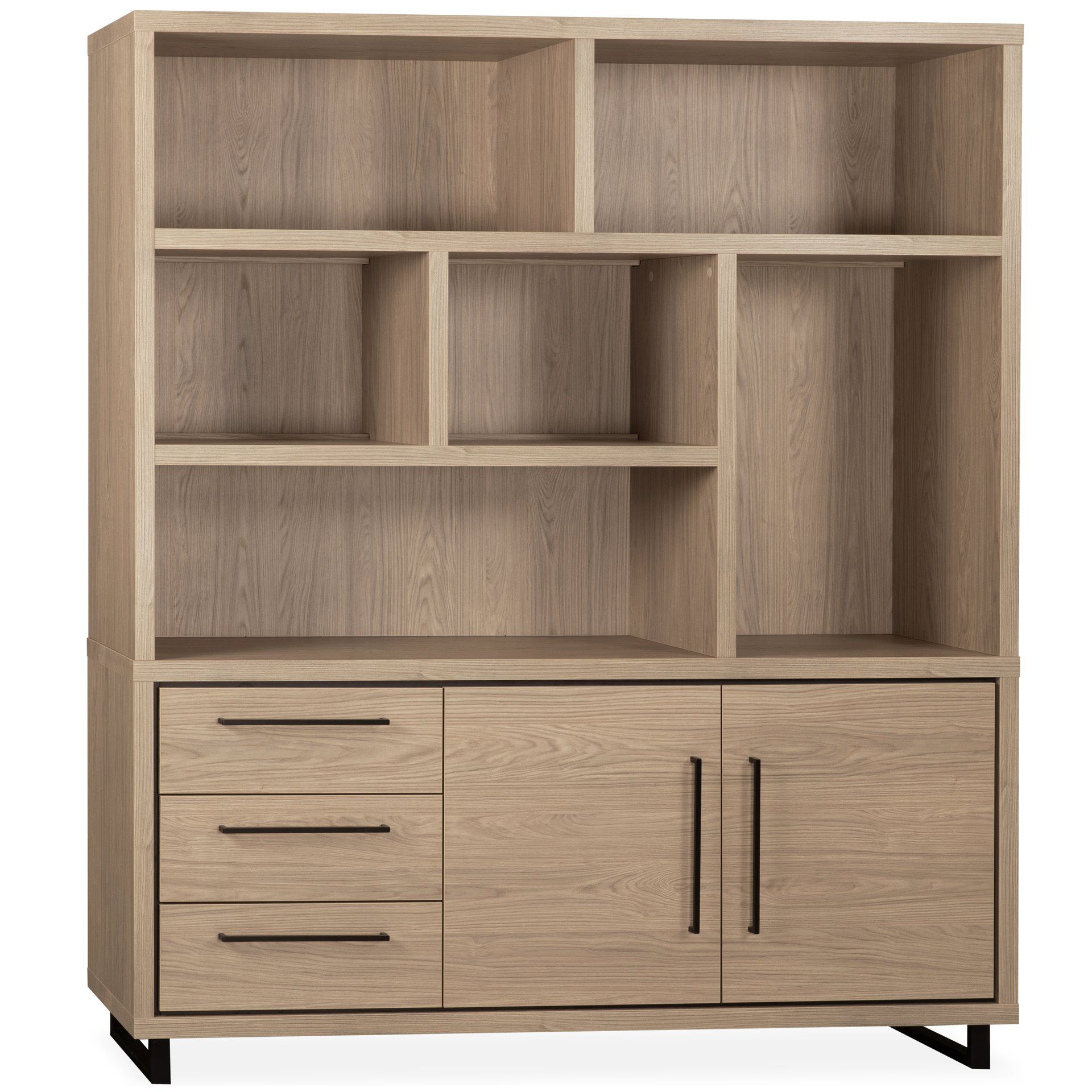 Wandkast Jonne 2 drs/ 3 la/ 6 Open vak