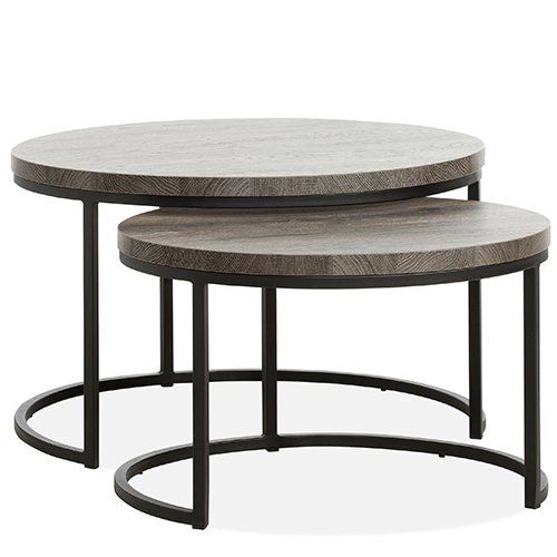 Set van 2 salontafels ovaal Roz